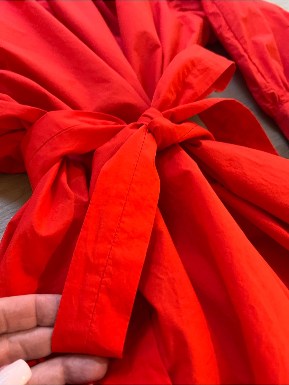 COS Bright Red Midi Dress with Tie Waist - Picture 11 of 11